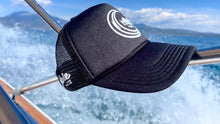 Load image into Gallery viewer, Black Original logo Snapback Trucker Hat