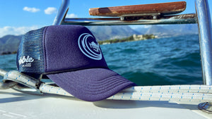 Navy Original logo snapback Trucker Hat