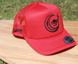 Red Snapback Original Logo Trucker Hat