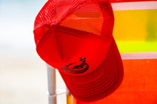 Load image into Gallery viewer, Red Snapback Original Logo Trucker Hat